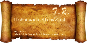 Tiefenbach Richárd névjegykártya